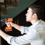 a locksmith providing service on a locked door