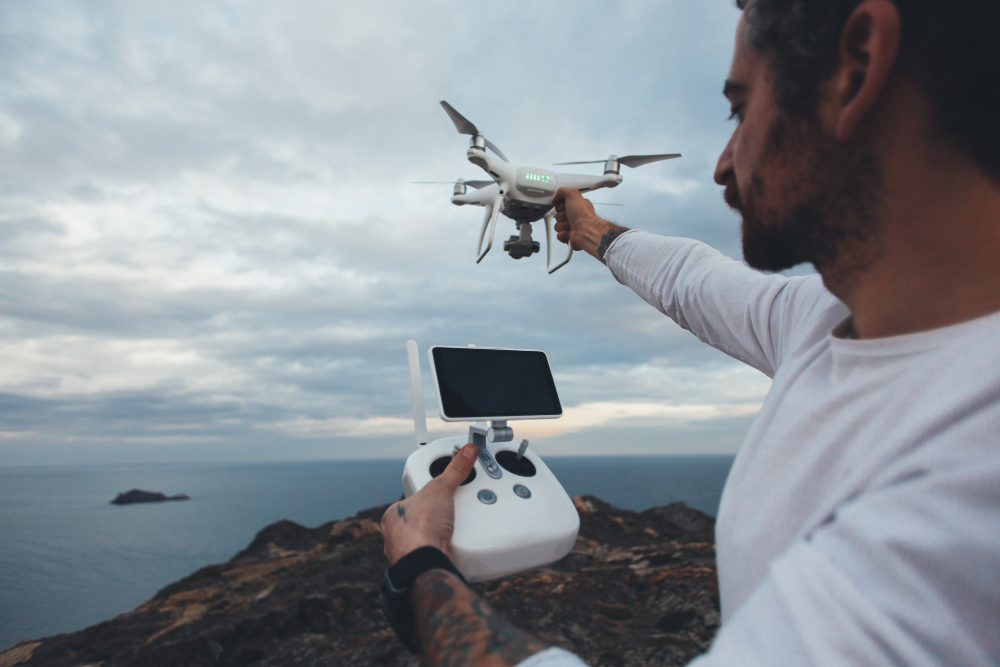 people using Drone containing UGCS Skyhub software